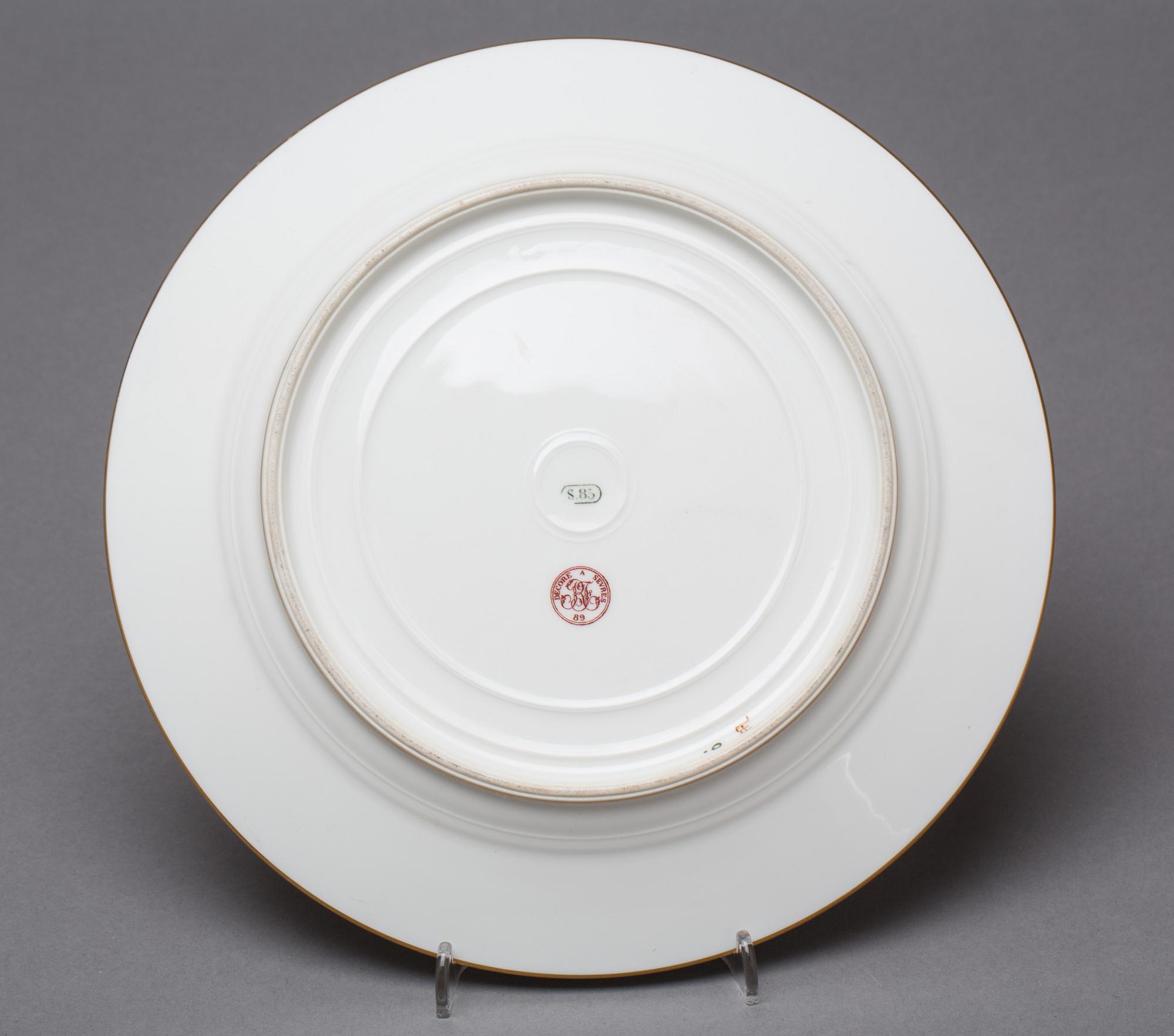 TALLRIK, porslin. Sevres 1800-talets andra hälft.