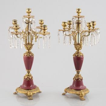 A pair of candelabra, circa 1900.