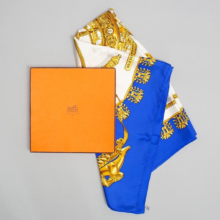 Hermès, scarf, "Les Cavaliers d'Or".