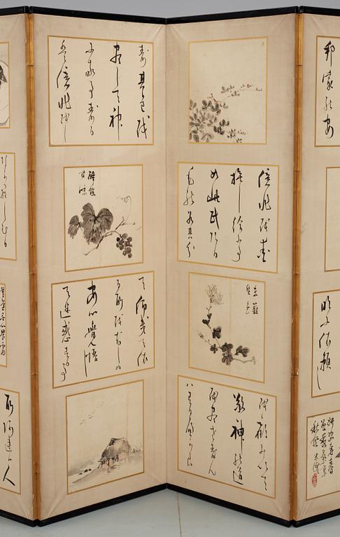 VIKSKÄRMAR, 2 st. Japan, 1900-tal.
