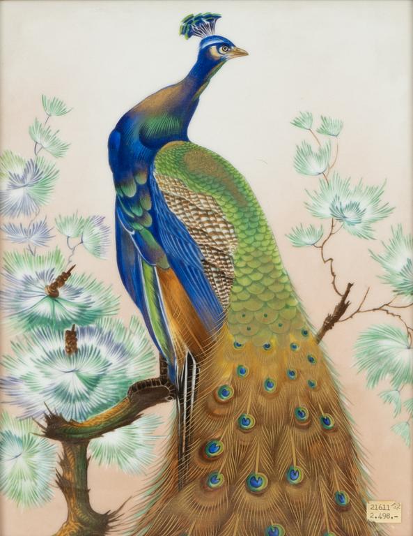 A paintel porcelain plaque from Heinrich Selb Bavaria, Germany, later part of the 20th century.