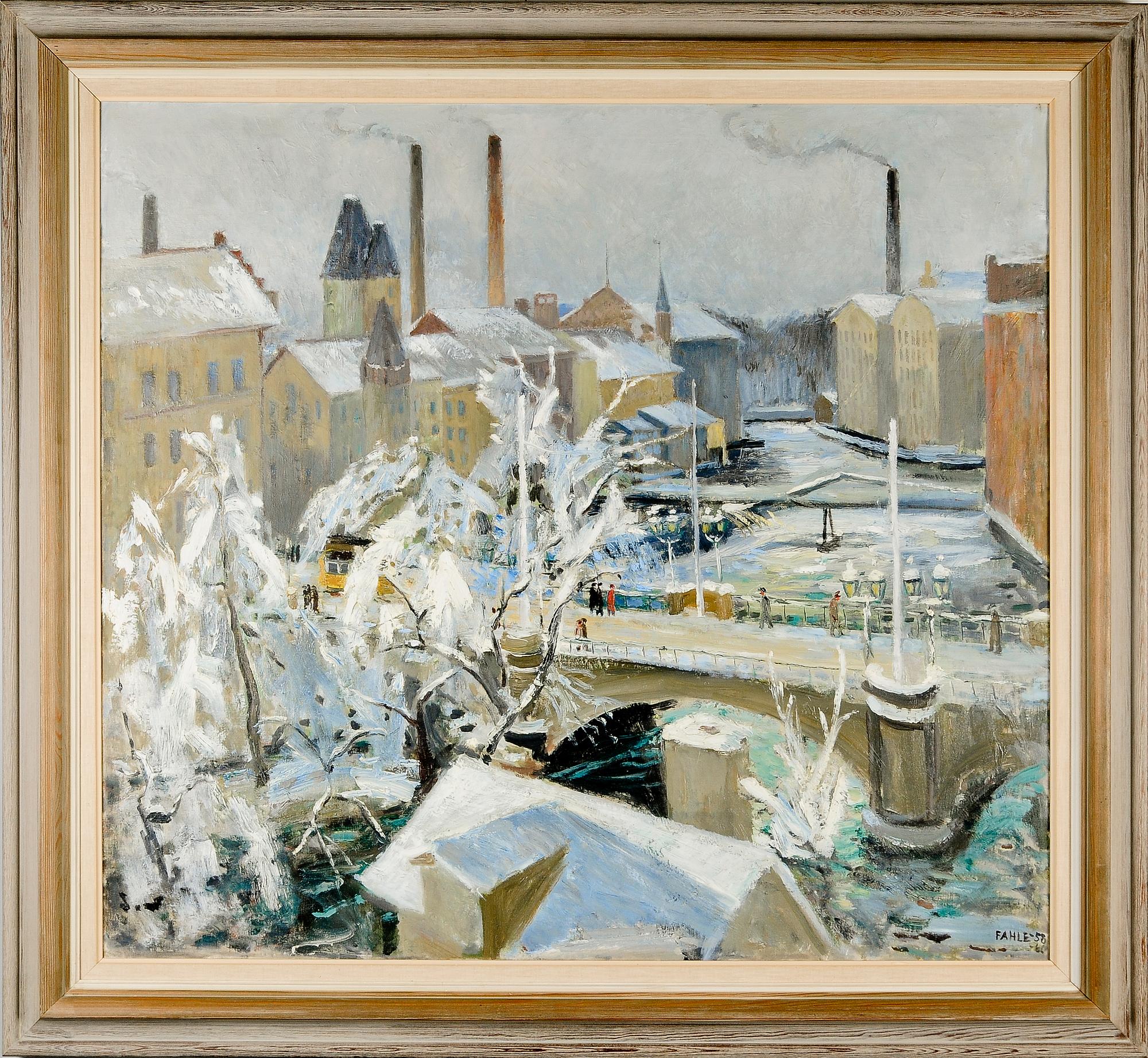 GUSTAV ADOLF FAHLE, olja på duk, sign.