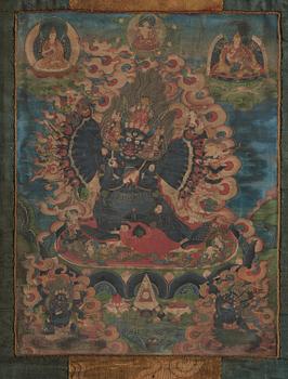 A Vajrabhairava Thangka, Tibet, late 19th century/around 1900.