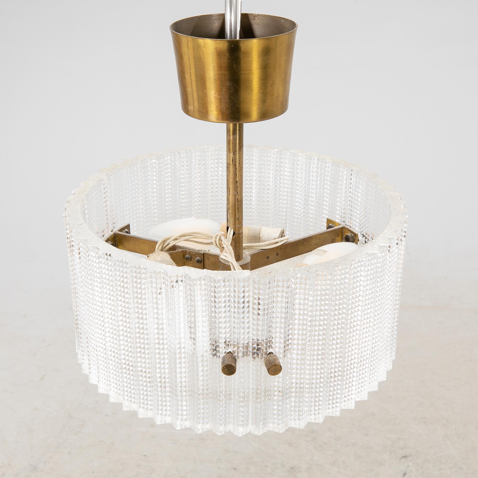 Carl Fagerlund, taklampa, Orrefors, 1960/70-tal.