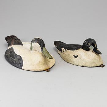 Two wood duck decoys early 20th century.