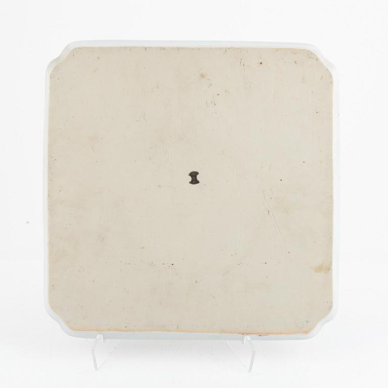 A Japanese porcelain tray, 20th century.