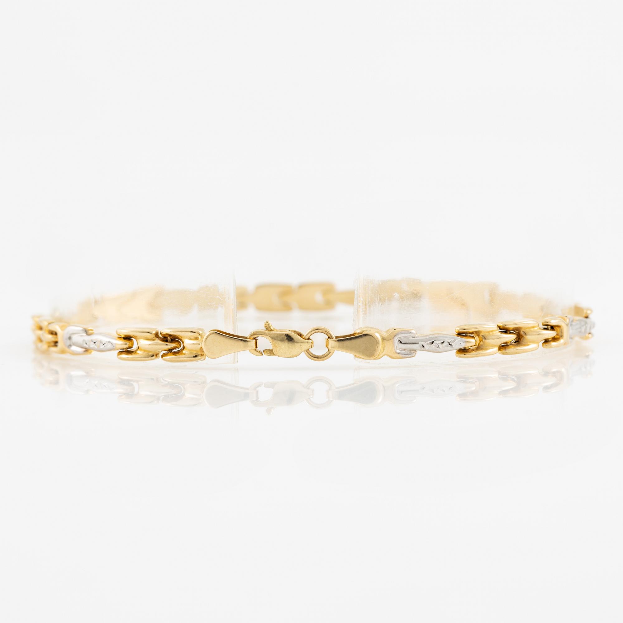 Bracelet, 14K gold,.