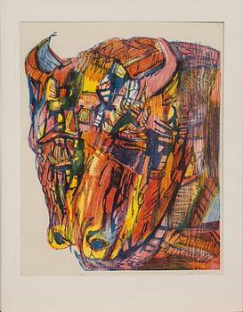 KNUT RUMOHR, färgträsnitt, signerat och numrerat 7/20, daterat -54.