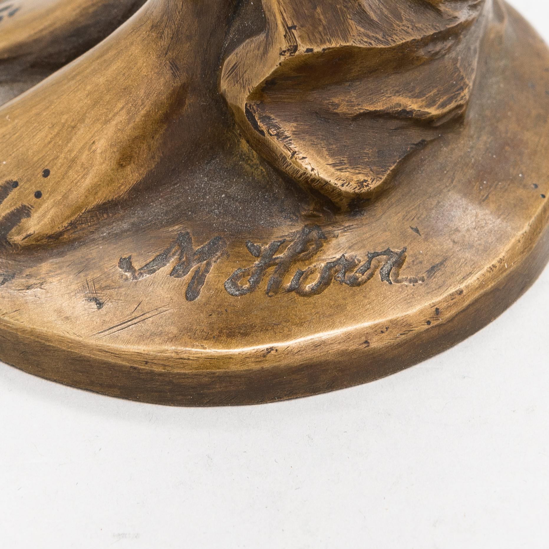 Mikko Hovi, a bronze sculpture, signed M. Hovi.