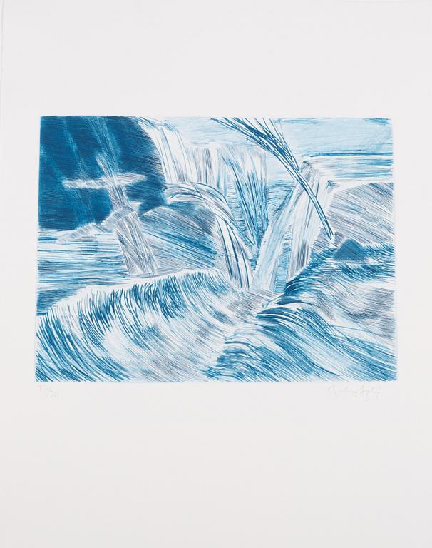 Ulf Trotzig, "King Sweeney", portfolio with nine colour etchings.