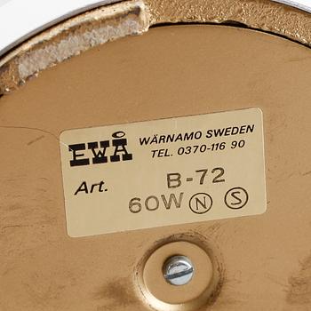 VÄGGLAMPOR, 1 par samt BORDSLAMPA, 1900-talets andra hälft.