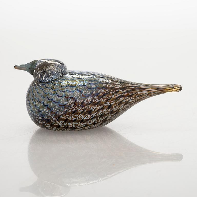 Oiva Toikka, glasfågel, "Spotted Crake", signerad O. Toikka Nuutajärvi.