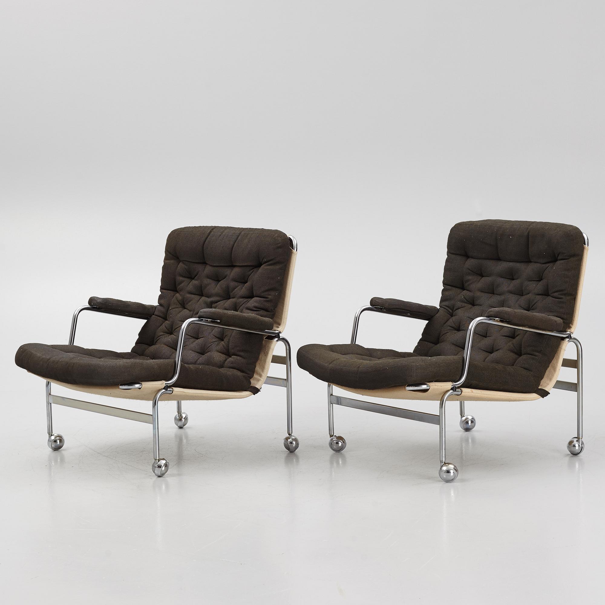 Bruno Mathsson, a pair of "Karin" armchairs, Dux, Sweden,
