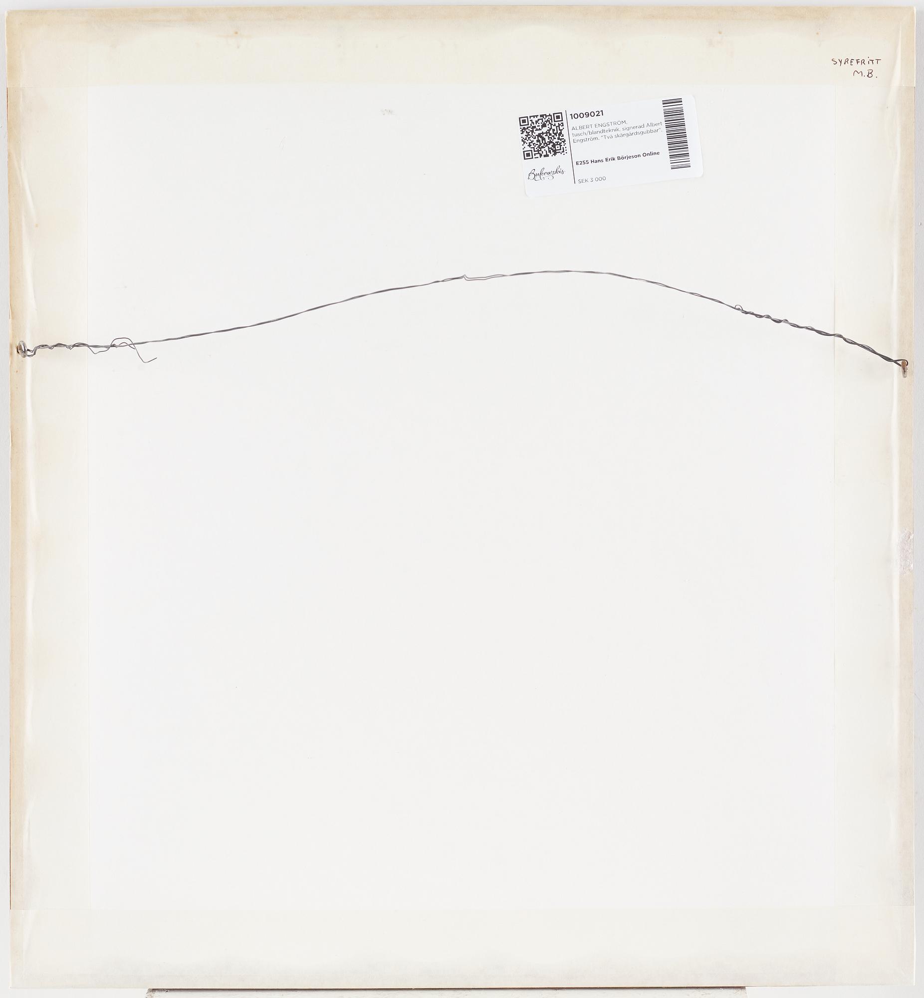 ALBERT ENGSTRÖM, indian ink/mixed media, signed Albert Engström. "Två skärgårdsgubbar".
