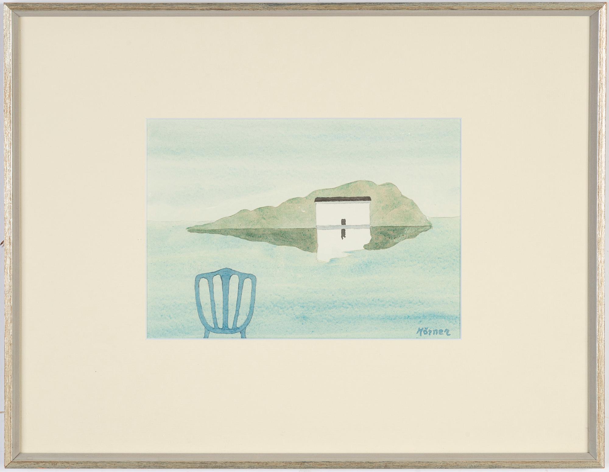 Stellan Mörner, akvarell, signerad Mörner.