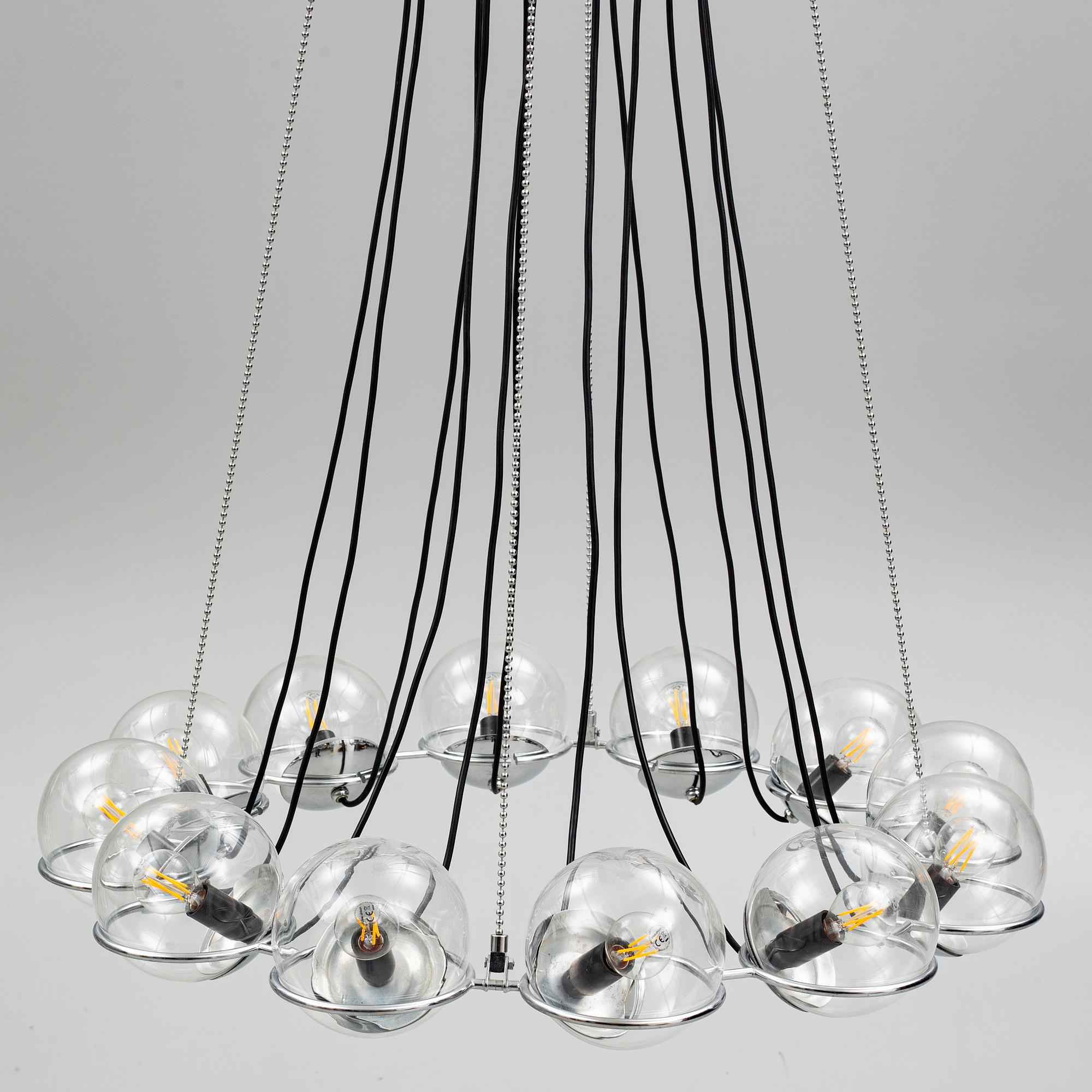 Gino Sarfatti, a '2109/Le Sfere' chandelier, Flos, Italy.