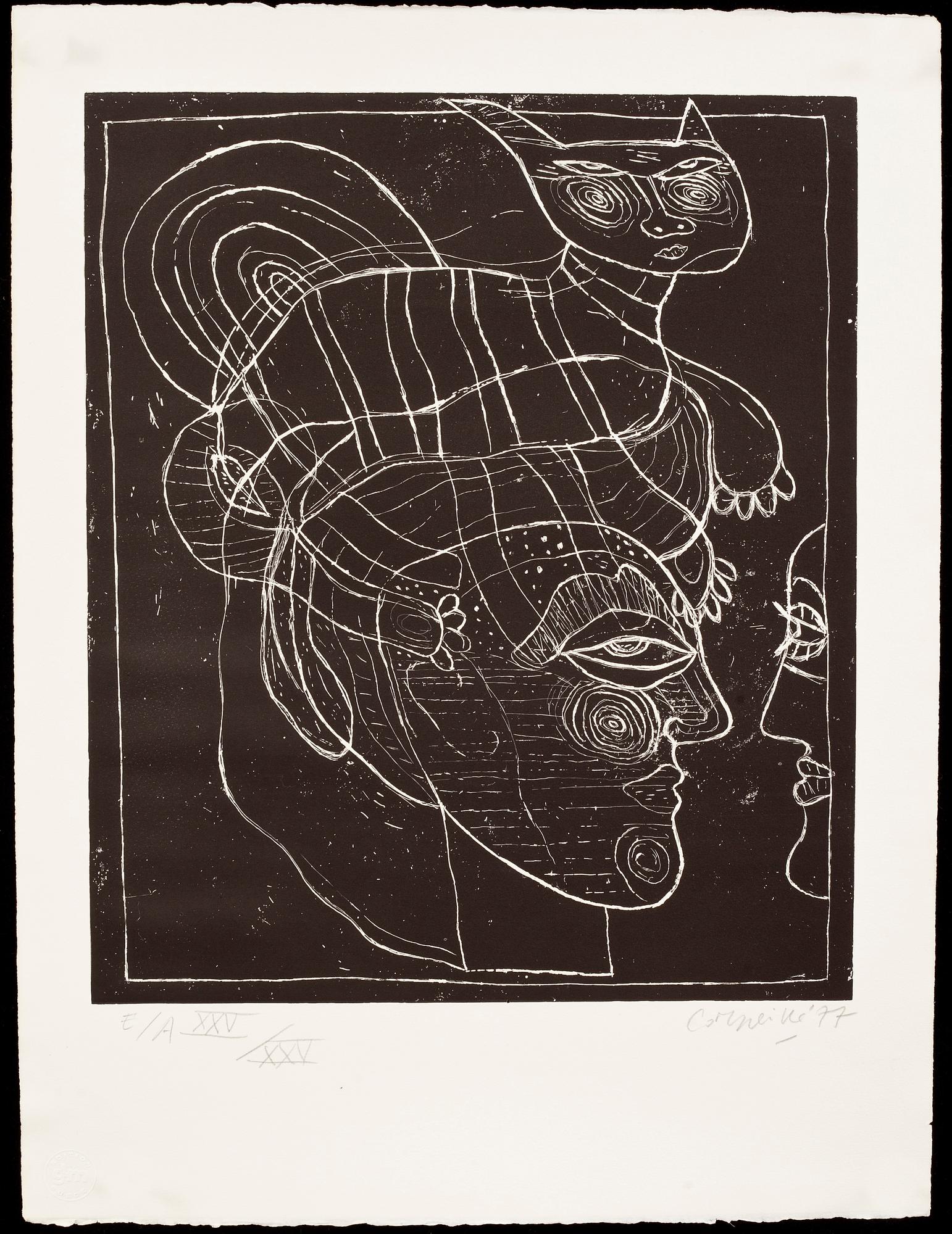 BEVERLOO CORNEILLE, färgetsning, signerad, numrerad XXV/XXX och daterad 77, E.A.