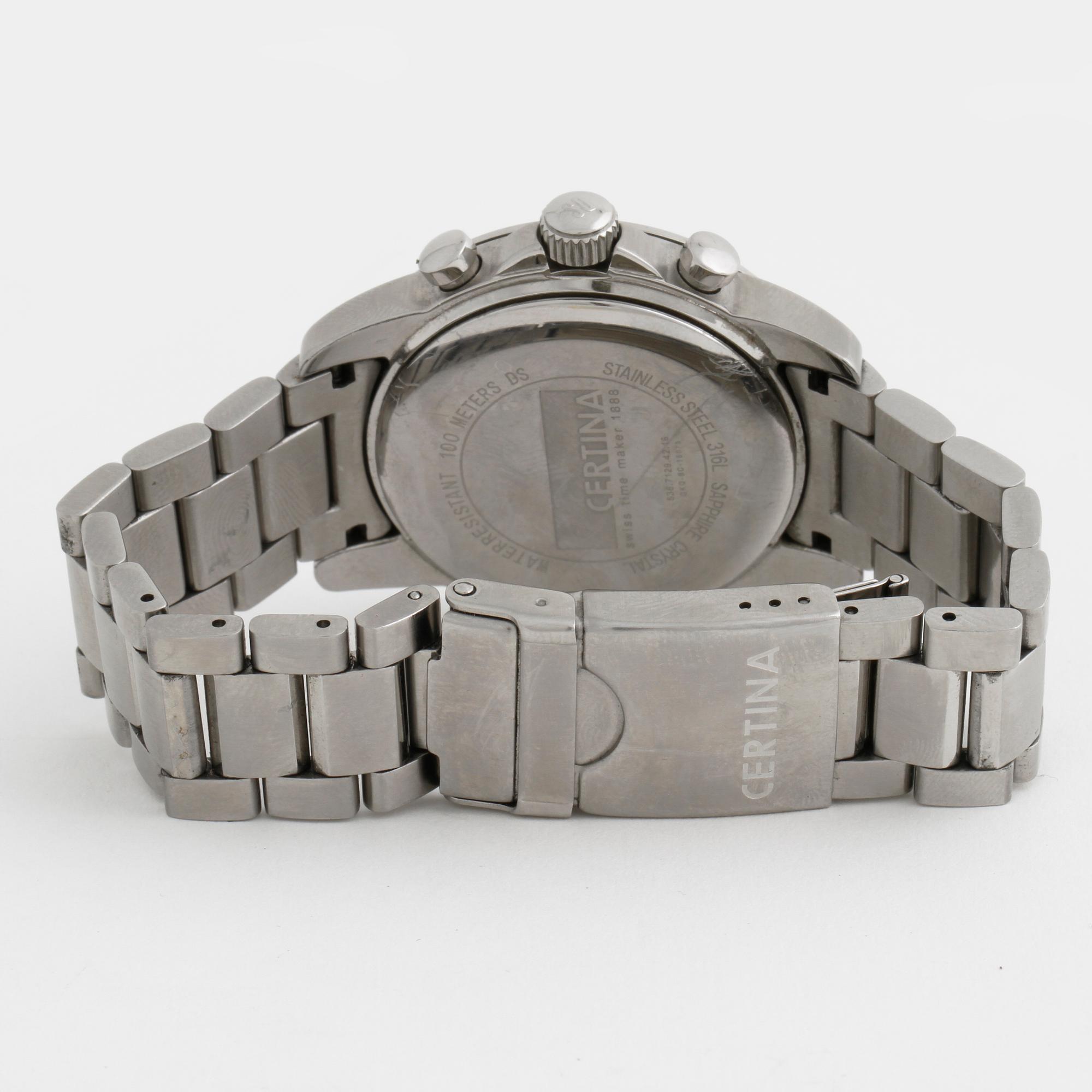 CERTINA, DS Podium (100 m/330 ft), wristwatch, 40 mm, chronograph.
