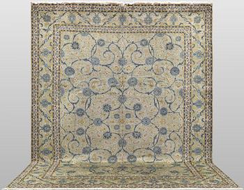 A Royal Keshan carpet, signed, 410 x 307 cm.