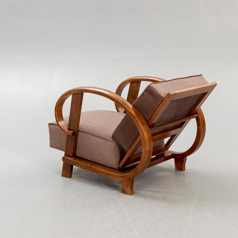 A pair of Art deco easy chairs.