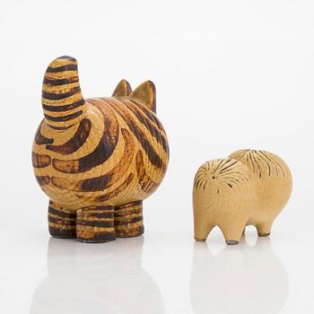 Lisa Larson, figuriner, 2st, stengods, Gustavsberg, 1900-talets senare hälft.