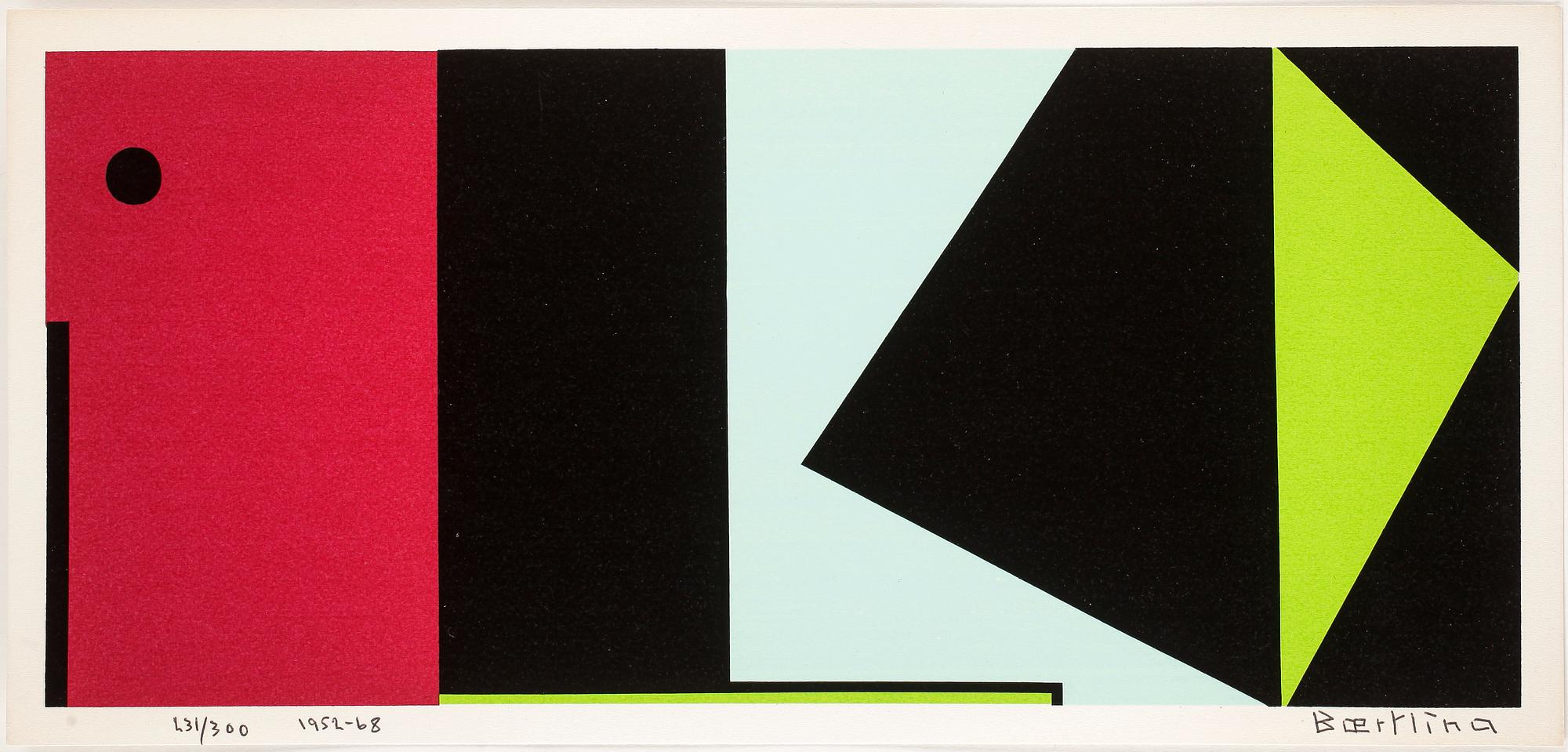 OLLE BAERTLING, färgserigrafi, 1952-68, signerad och numrerad 231/300.