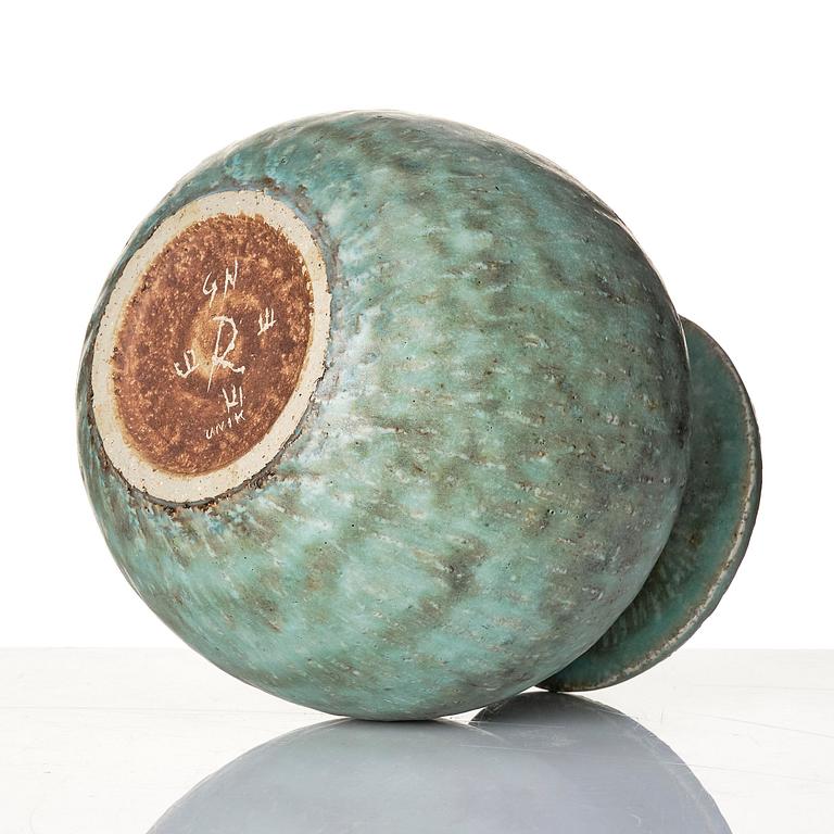 Gunnar Nylund, a unique stoneware vase, Rörstrand, mid-20th century.