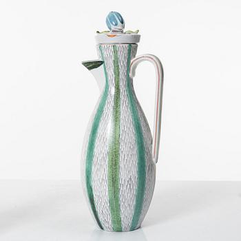 Stig Lindberg, a jug and a vase, Gustavsberg studio, mid-20th century.