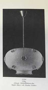 Harald Notini, a ceiling lamp, model "11556", Arvid Böhlmarks Lampfabrik, 1940s.