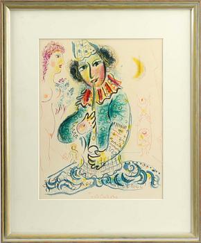 MARC CHAGALL, litografi. Ur mappen "Le Cirque" 1967.