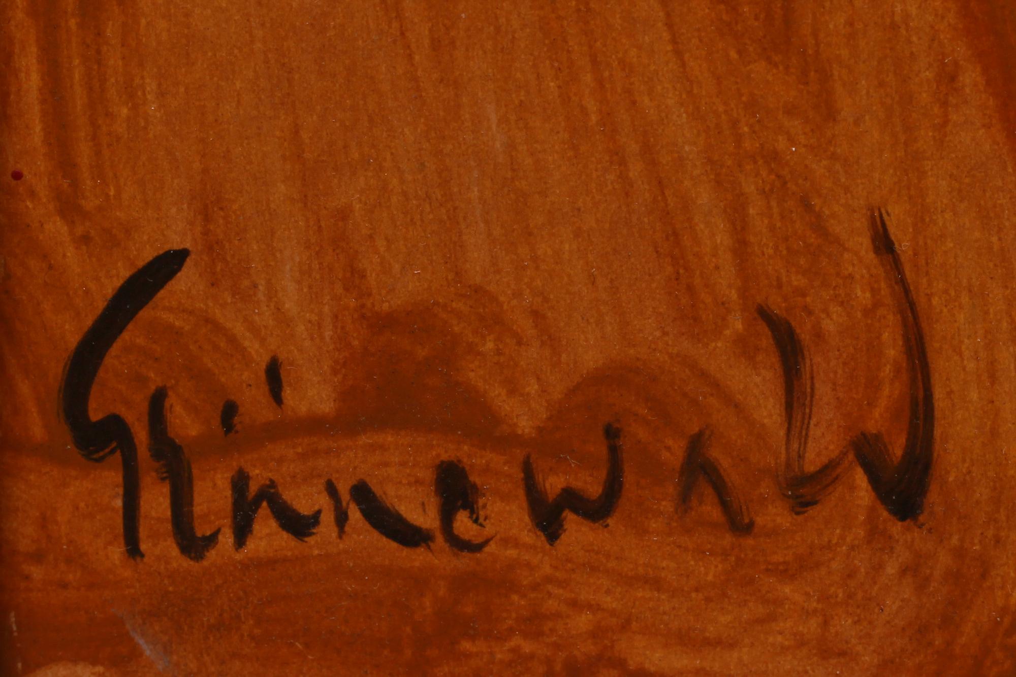 ISAAC GRÜNEWALD, olja på pannå, sign.