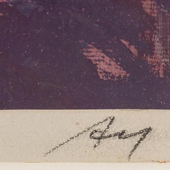 ADJA YUNKERS, gouache, signed and dated 1959.