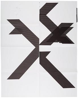 390. Wade Guyton, "X Poster (Untitled, 2007, Epson UltraChrome inkjet on linen 84 x 69 inches, WG1210)".