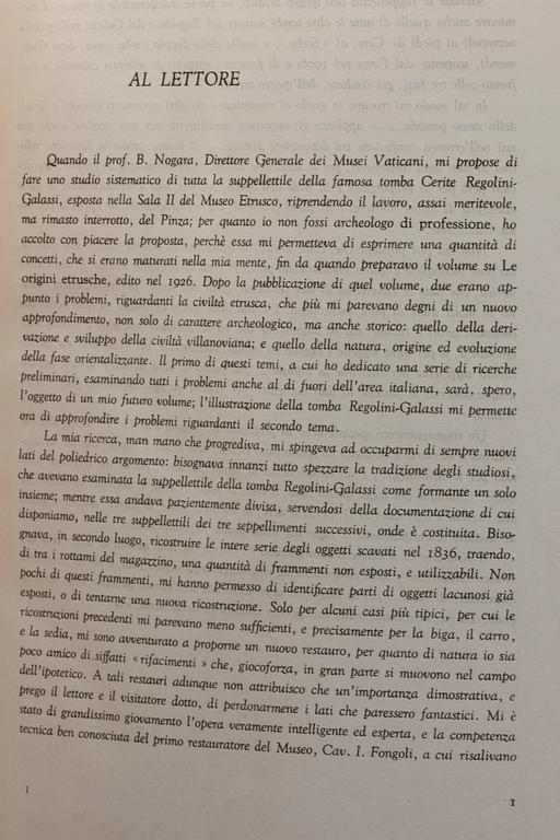 LA TOMBA REGOLINI-GALASSI... "Luigi Pareti, Cittá del Vaticano. 1947.