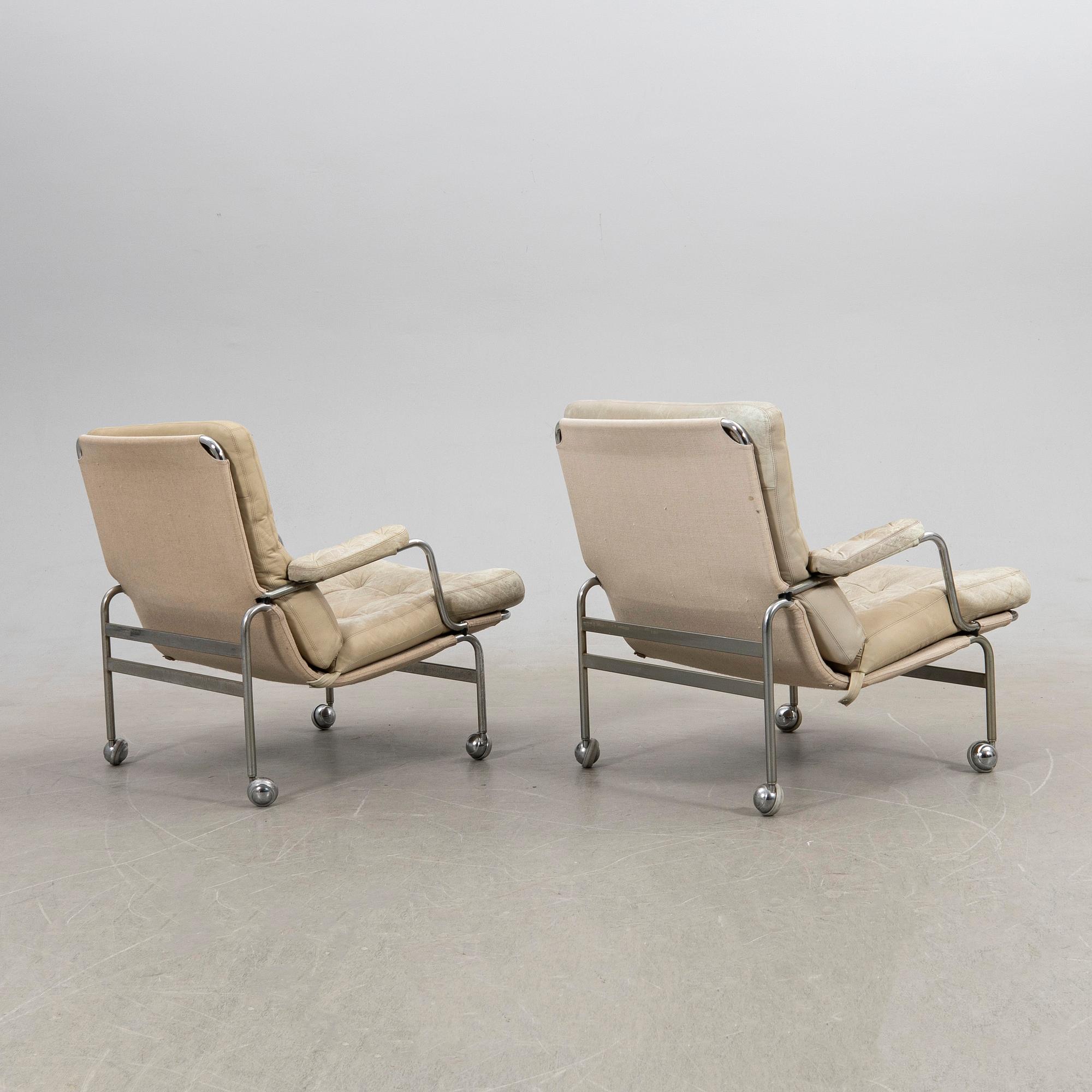 Bruno Mathsson, armchairs, 1 pair, "Karin", DUX.