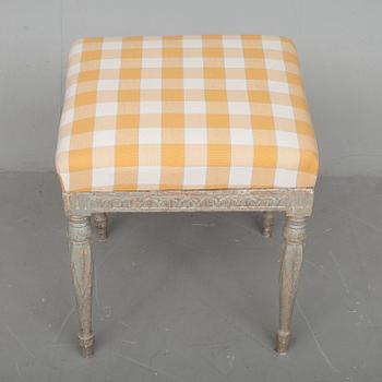 TABURETT, gustaviansk stil, 1800-tal.