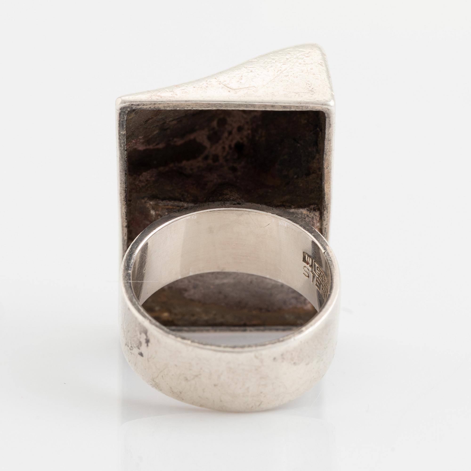 Björn Weckström, ring, silver, Lapponia 1970.