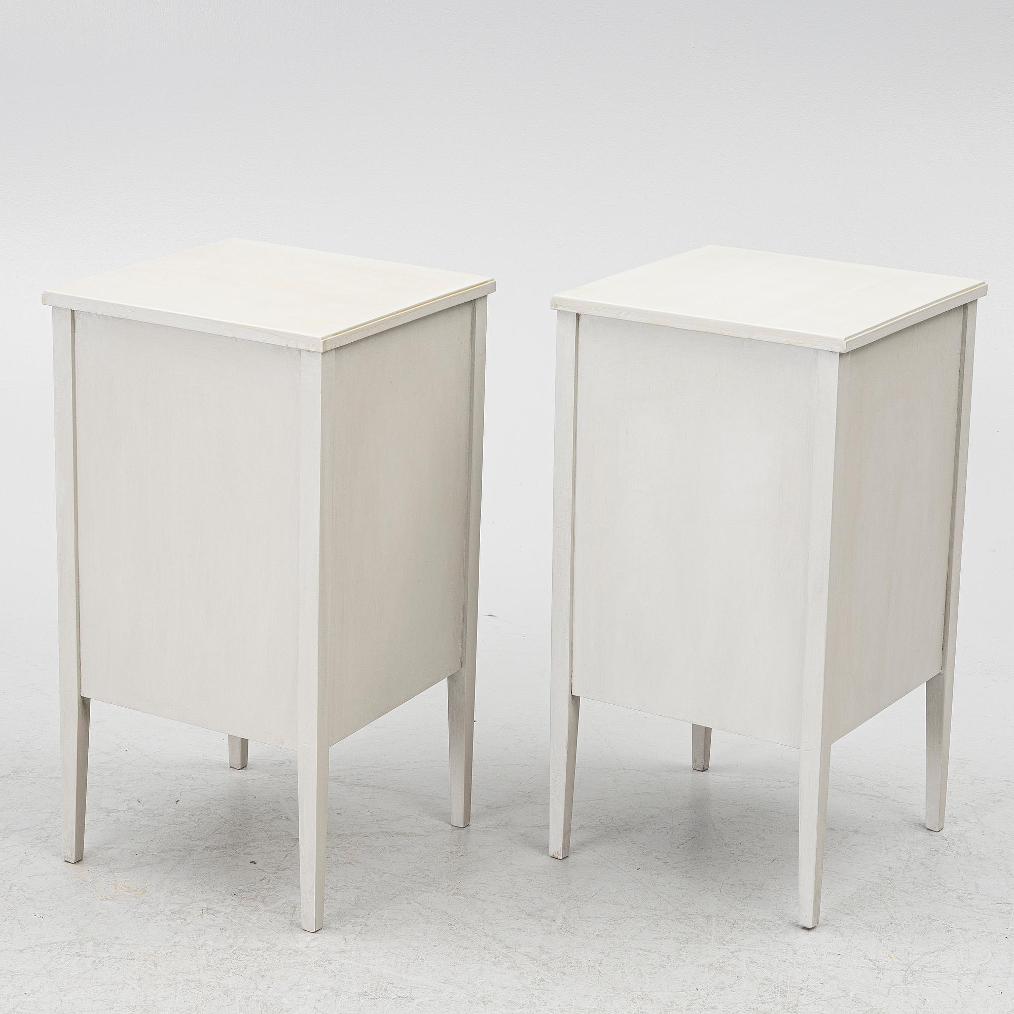 Nightstands, a pair, 20th century.