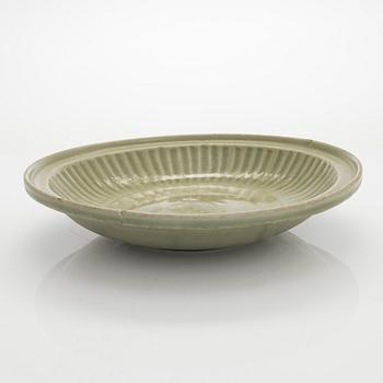 A Celadon dish, Ming dynasty (1368-1644).