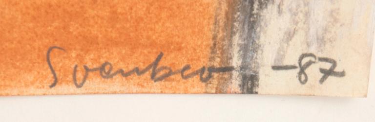 Annika Svenbro, oljepastell, signerad och daterad -87.