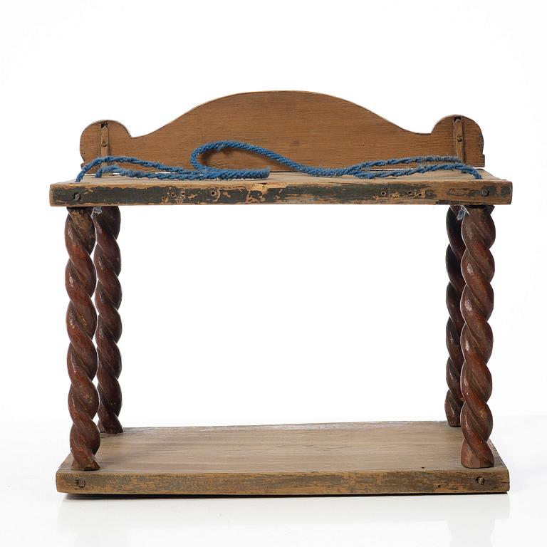 Shelf, Folk art, Jämtland. 19th century. Marked BOD.