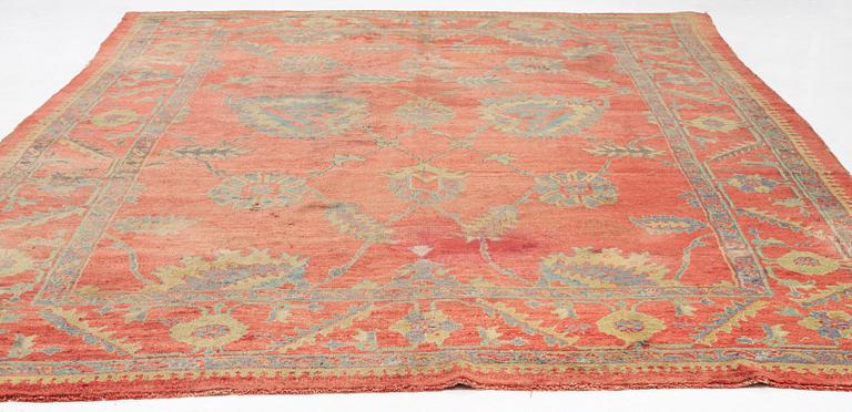 Carpet, antique, Ushak, approx. 344 x 265, late 19th century.