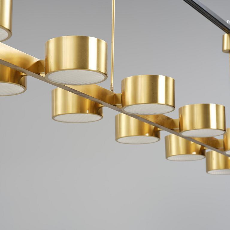 Hans-Agne Jakobsson, a monumental ceiling lamp model T 261/14, Hans-Agne Jakobsson AB, Markaryd, 1950s-60s.