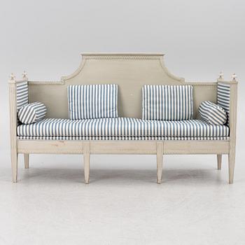 A late Gustavian sofa, 19th century.