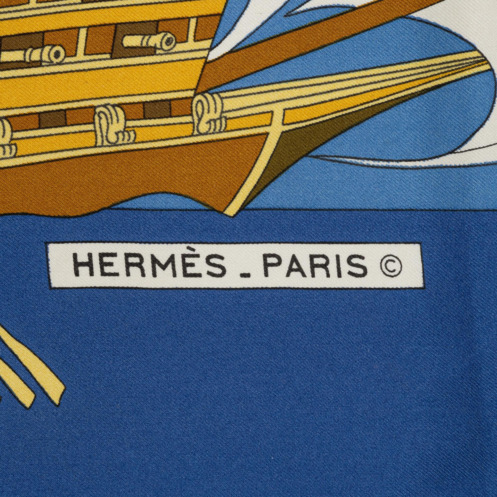 Hermès, an 'Armada' silk scarf.