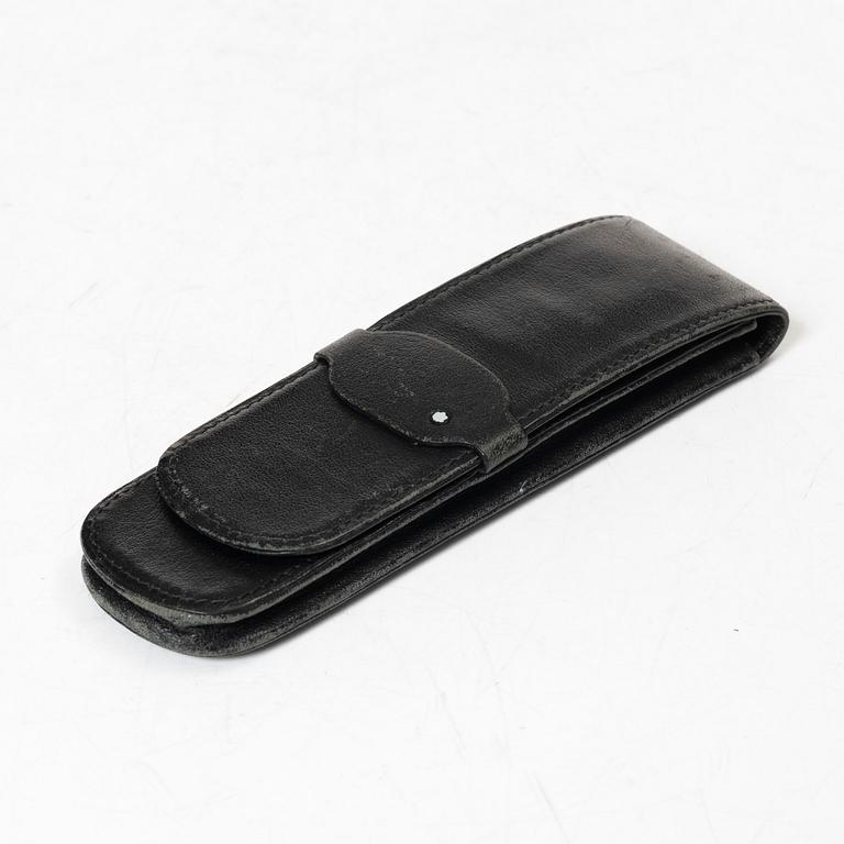 Pennor, 2 st, i etui, Montblanc Meisterstück.
