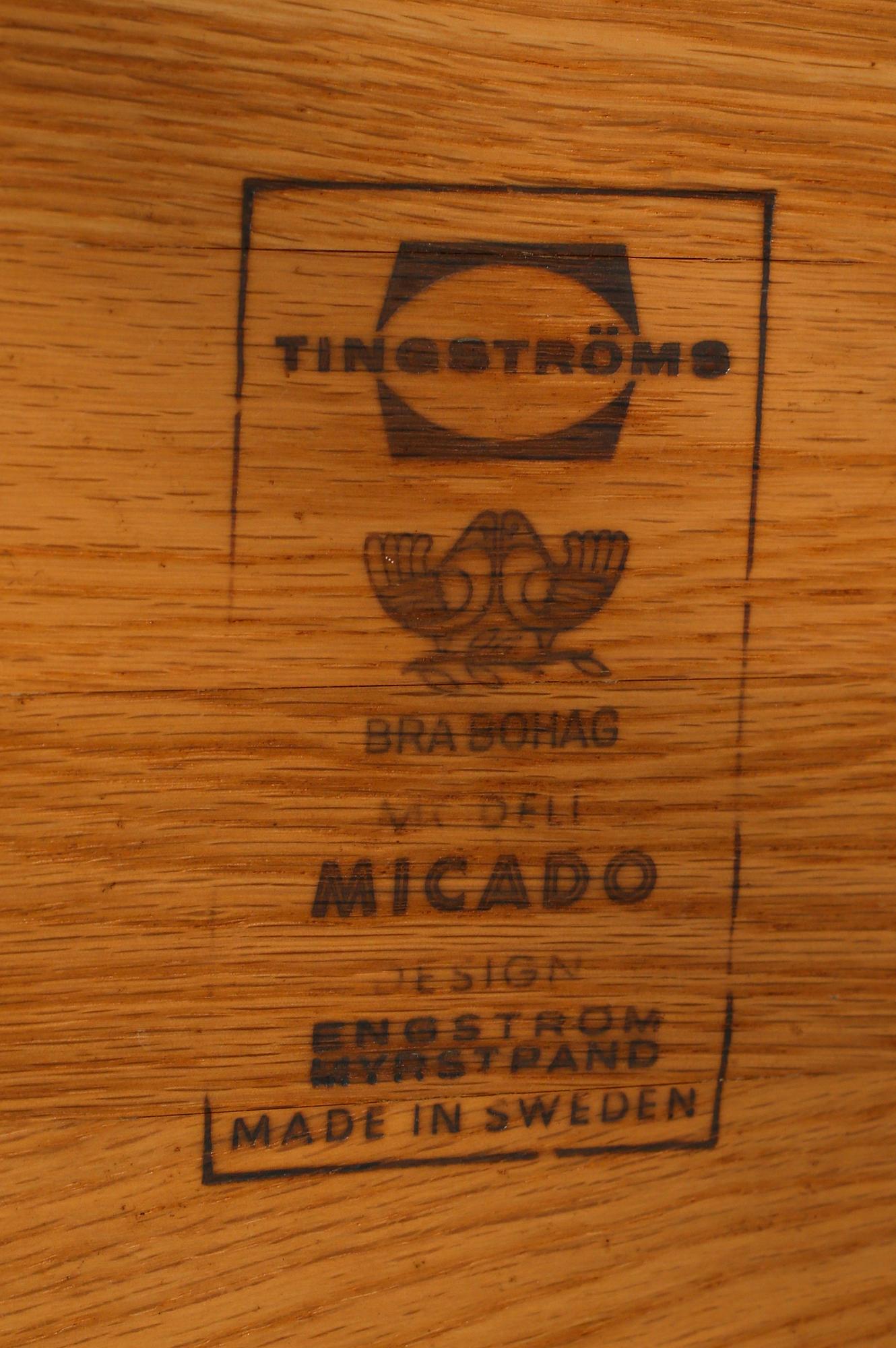 BORD, "Micado", Bra Bohag, design Engström Myrstrand, Tingströms, 1950/60-tal.