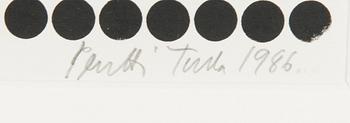 Pentti Tulla, serigrafia, signeerattu ja päivätty 1986.
