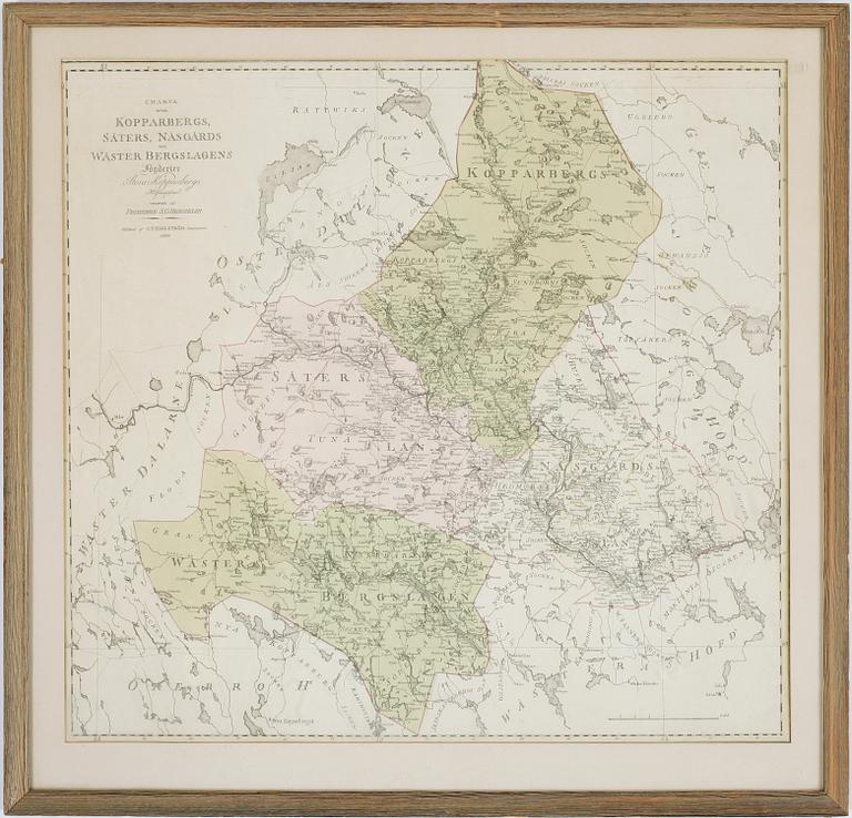 KARTA, gravyr, S. G. Hermelin. Författad af C. P. Hällström , 1800.
