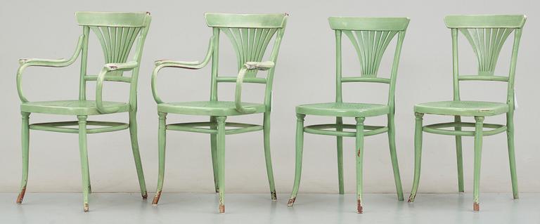 STOLAR, 4 st, Thonet, Wien, Österiket 1900-talets första hälft.